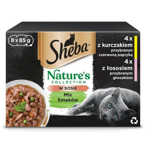 Sheba Kattmat Sheba Nature's Collection Mix Kyckling Lax 8 X 85 G