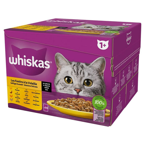 Whiskas Kattmat Whiskas Poultry Feast Kyckling Kalkon Anka Fåglar 24 X 85 G