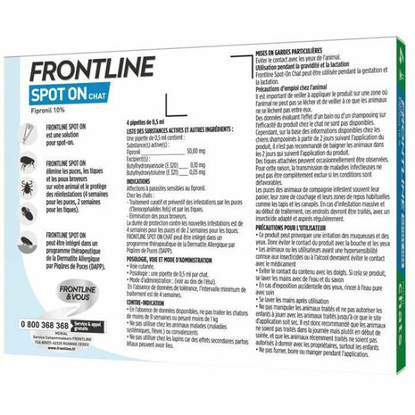 Frontline Mot Parasiter Frontline Katt 0,5 Ml 4 Antal