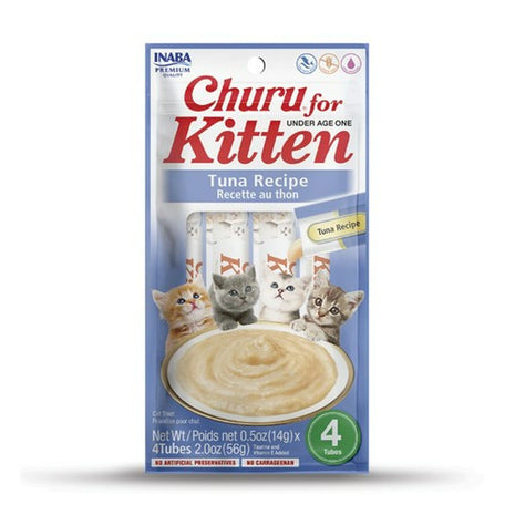 Inaba Snack For Cats Inaba Churu For Kitten Tonfisk 4 X 14 G