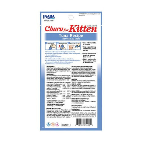 Inaba Snack For Cats Inaba Churu For Kitten Tonfisk 4 X 14 G