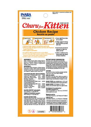 Inaba Snack For Cats Inaba Churu For Kitten Kyckling 4 X 14 G