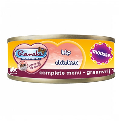 Renske Katze Frisch Zubereitetes Mousse Huhn Getreidefrei