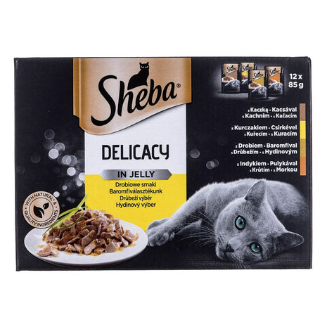Sheba Kattmat Sheba Delicacy In Jelly Kyckling Kalkon Anka Fåglar 100 G