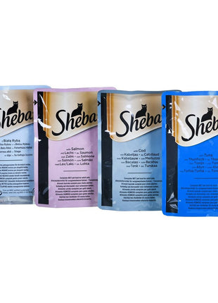 Sheba Kattmat Sheba Fine Flakes Lax Tonfisk Fisk Torsk 80 X 85 G