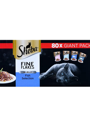 Sheba Kattmat Sheba Fine Flakes Lax Tonfisk Fisk Torsk 80 X 85 G