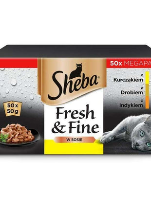 Sheba Kattmat Sheba Fresh & Fine Kyckling Kalkon Fåglar 50 X 50 G