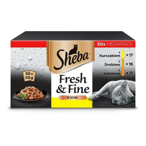 Sheba Kattmat Sheba Fresh & Fine Kyckling Kalkon Fåglar 50 X 50 G