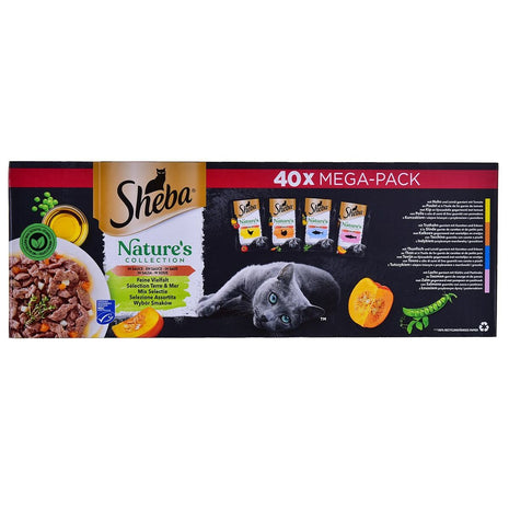 Sheba Kattmat Sheba Nature's Collection Mix Kyckling Lax Tonfisk Kalkon 40 X 85 G