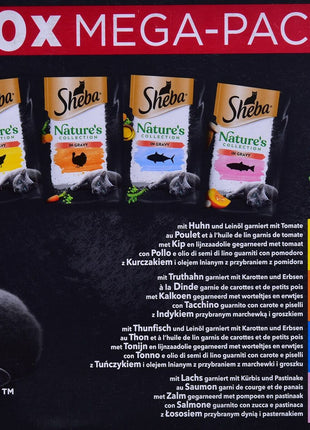 Sheba Kattmat Sheba Nature's Collection Mix Kyckling Lax Tonfisk Kalkon 40 X 85 G