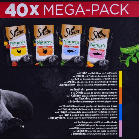 Sheba Kattmat Sheba Nature's Collection Mix Kyckling Lax Tonfisk Kalkon 40 X 85 G
