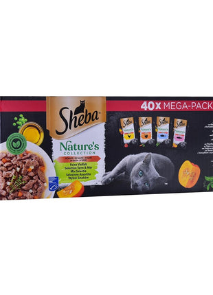 Sheba Kattmat Sheba Nature's Collection Mix Kyckling Lax Tonfisk Kalkon 40 X 85 G