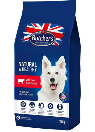 Butcher's Foder Butcher's Natural & Healthy Vuxen Kalvkött 15 Kg