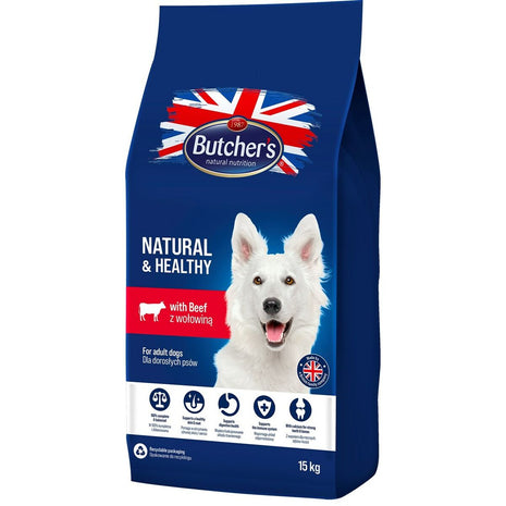 Butcher's Foder Butcher's Natural & Healthy Vuxen Kalvkött 15 Kg