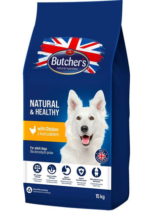 Butcher's Foder Butcher's Natural & Healthy Vuxen Kyckling 15 Kg