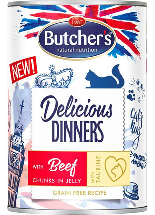 Butcher's Kattmat Butcher's Delicious Dinners Kyckling Kalvkött 400 G