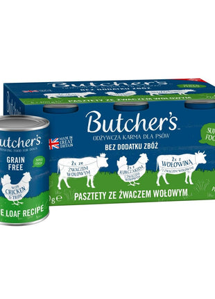 Butcher's Våt Mat Butcher's Original Mega Pack Mix Tripe Loaf Recipe Nötkött 6 X 400 G