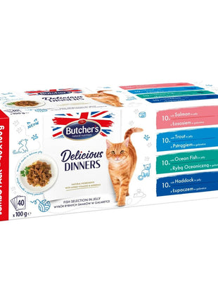 Butcher's Kattmat Butcher's Delicious Dinners Fisk 40 X 100 G
