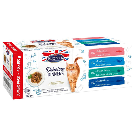 Butcher's Kattmat Butcher's Delicious Dinners Fisk 40 X 100 G