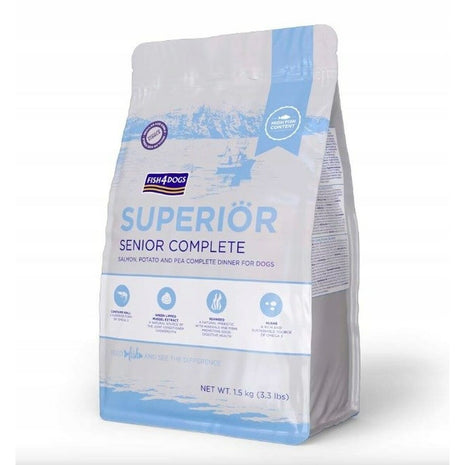 Fish4Dogs Foder Fish4Dogs Superior Senior Complete Medium Salmon Lax 1,5 Kg
