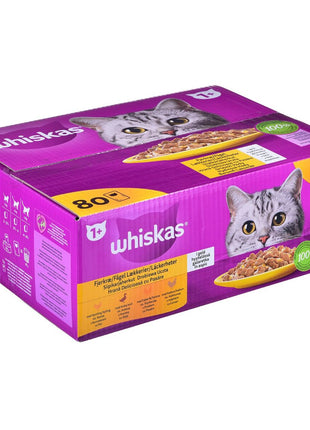 Whiskas Kattmat Whiskas Jelly Kyckling Kalkon Anka Fåglar 80 X 85 G