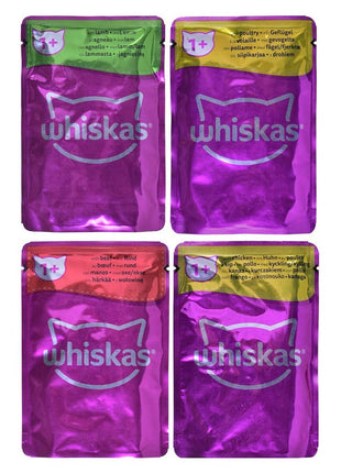 Whiskas Kattmat Whiskas Classic Meals Kyckling Kalvkött Lamm Fåglar 80 X 85 G