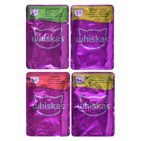 Whiskas Kattmat Whiskas Classic Meals Kyckling Kalvkött Lamm Fåglar 80 X 85 G