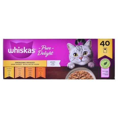 Whiskas Kattmat Whiskas Pure Delight Kyckling Kalkon Anka Fåglar 40 X 85 G