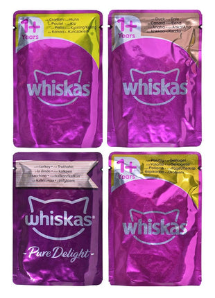 Whiskas Kattmat Whiskas Pure Delight Kyckling Kalkon Anka Fåglar 40 X 85 G