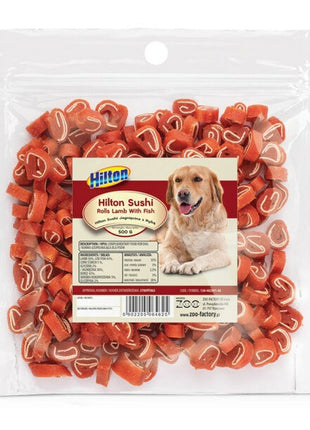 Hilton Hundgodis Hilton Sushi Rolls Lamm 500 G
