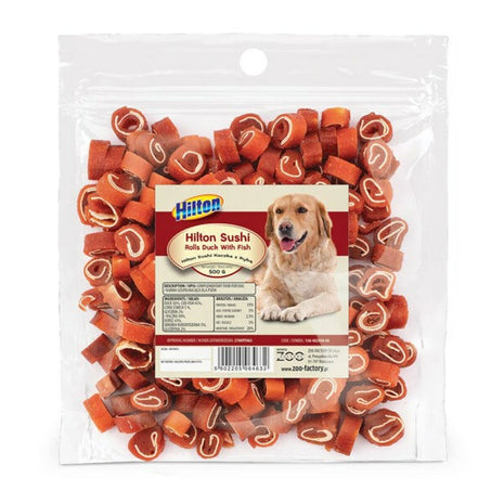 Hilton Hundgodis Hilton Sushi Rolls Anka Torsk 500 G