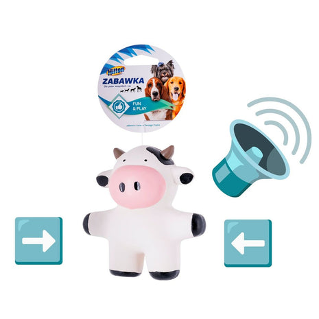 Hilton Hundleksak Hilton Cow Vit Svart Latex