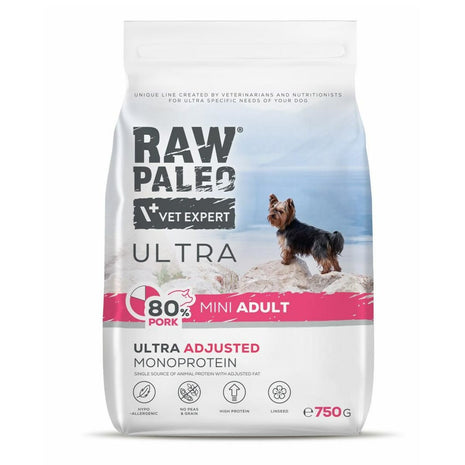 Vetexpert Foder Vetexpert Raw Paleo Ultra Pork Mini Adult Gris 750 G
