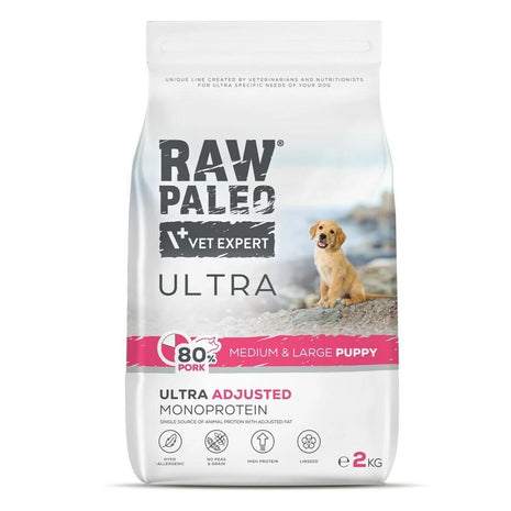 Vetexpert Foder Vetexpert Raw Paleo Ultra Pork Medium & Large Puppy Gris 2 Kg