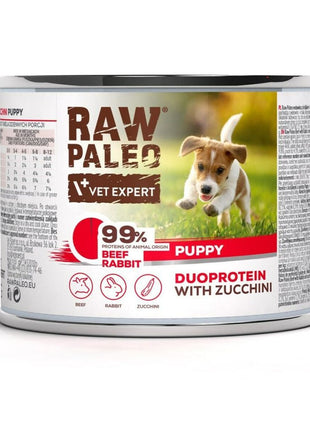 Vetexpert Våt Mat Vetexpert Raw Paleo Duoprotein Beef & Rabbit Puppy Nötkött 200 G