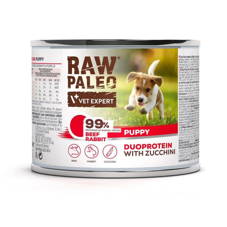 Vetexpert Våt Mat Vetexpert Raw Paleo Duoprotein Beef & Rabbit Puppy Nötkött 200 G