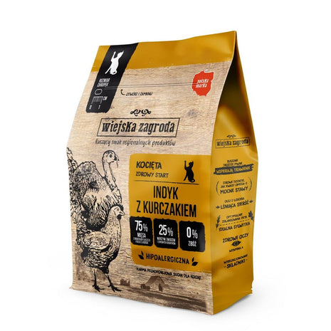 Wiejska Zagroda Kattmat Wiejska Zagroda Kitten Turkey With Chicken Kalkon 400 G