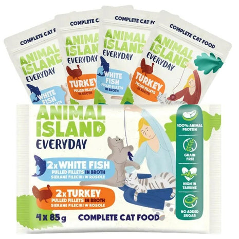 Animal Island Kattmat Animal Island Turkey 4 X 85 G