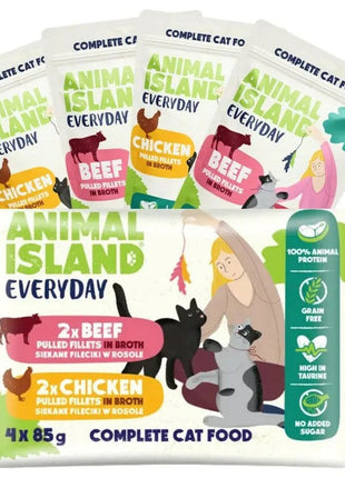 Animal Island Kattmat Animal Island Chicken 4 X 85 G