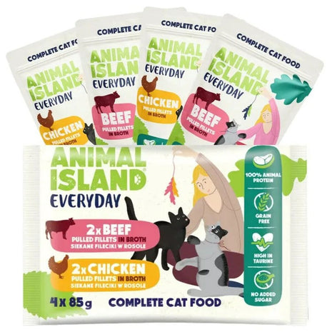 Animal Island Kattmat Animal Island Chicken 4 X 85 G