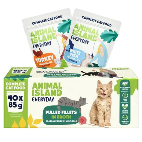 Animal Island Kattmat Animal Island Turkey 40 X 85 G