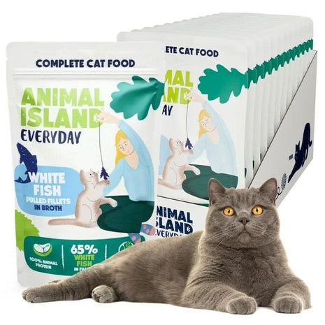 Animal Island Kattmat Animal Island White Fish Fisk 12 X 85 G