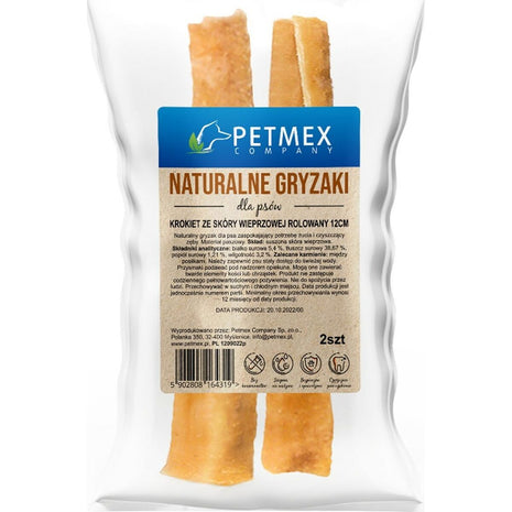 Petmex Hundgodis Petmex Rolled Pork Skin Croquet Gris 150 G