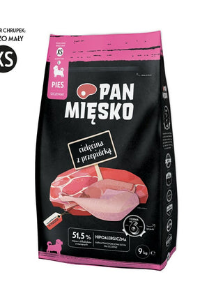 Pan Mięsko Foder Pan Mięsko Xs Kalvkött 9 Kg