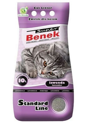 Super Benek Kattsand Super Benek Standard Grå Lavendel 10 L