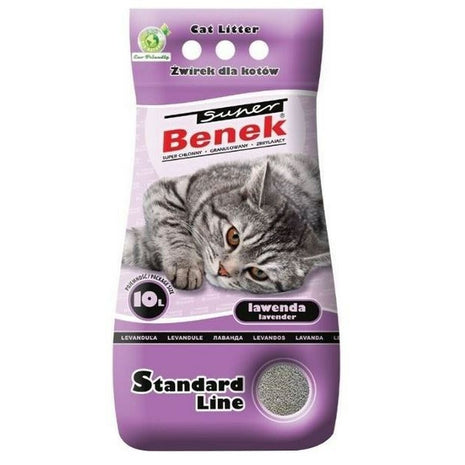Super Benek Kattsand Super Benek Standard Grå Lavendel 10 L