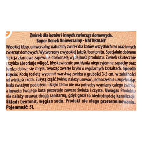 Super Benek Kattsand Super Benek Universal 5 L