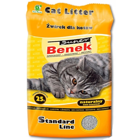 Super Benek Kattsand Super Benek Compact Natural Grå 25 L