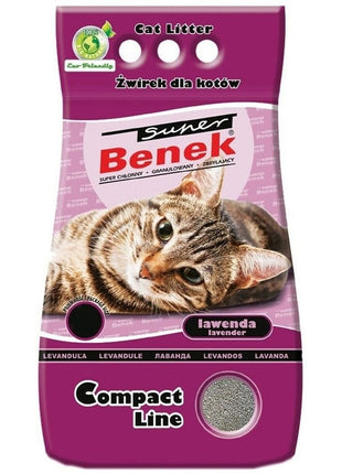 Super Benek Kattsand Super Benek Compact Lawenda Grå 25 L