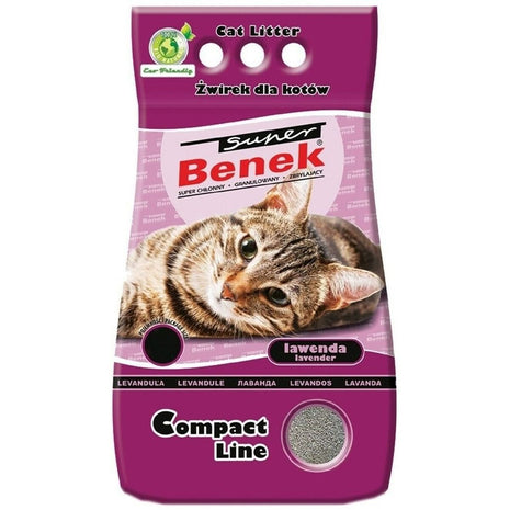 Super Benek Kattsand Super Benek Compact Lawenda Grå 25 L